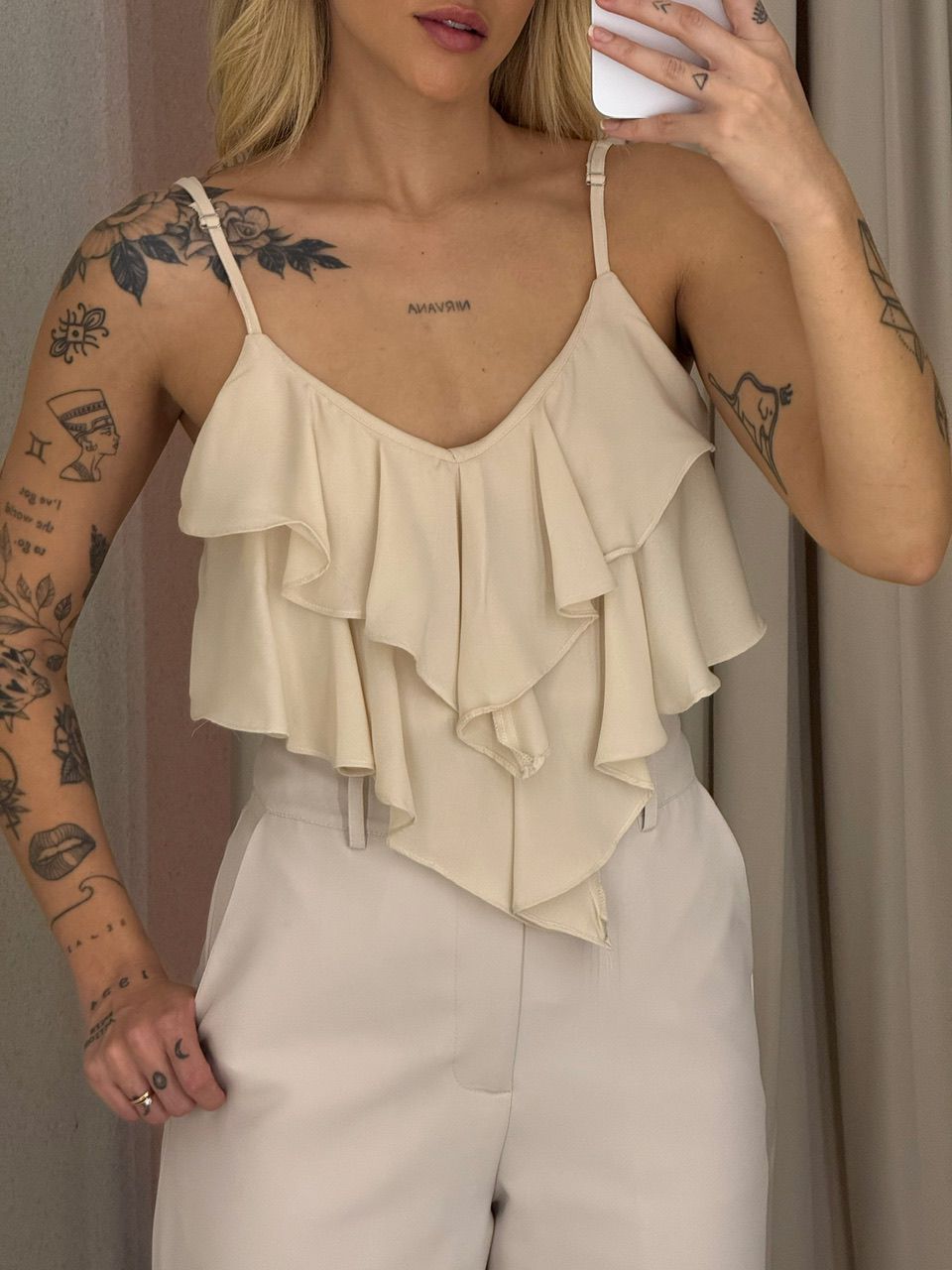 BLUSA MAYA ALÇA AREIA