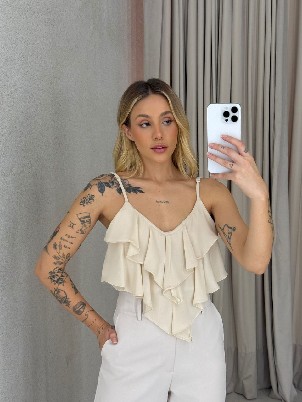 BLUSA MAYA ALÇA AREIA