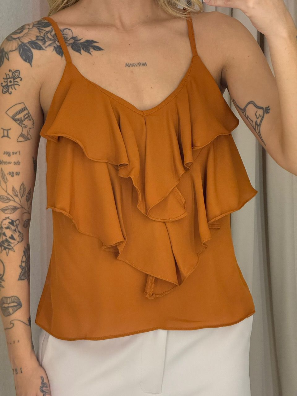 BLUSA MAYA ALÇA CARAMELO