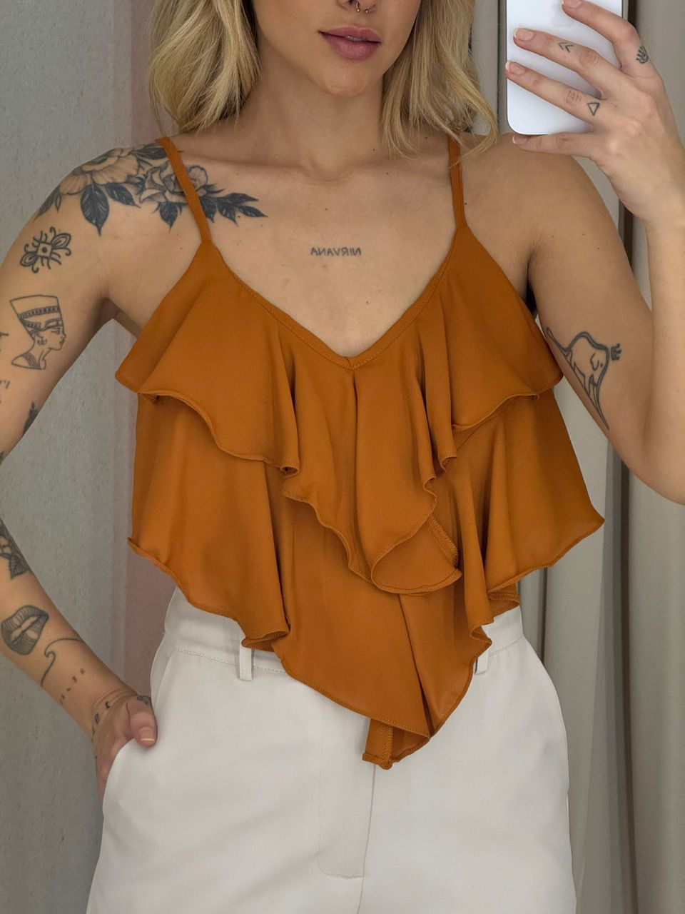 BLUSA MAYA ALÇA CARAMELO