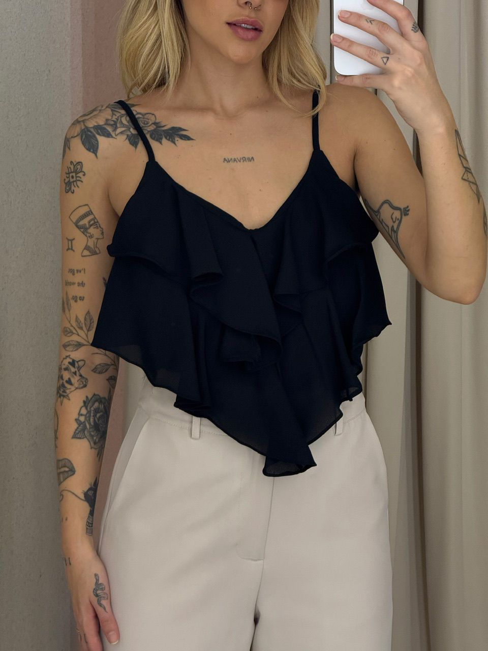 BLUSA MAYA ALÇA PRETA