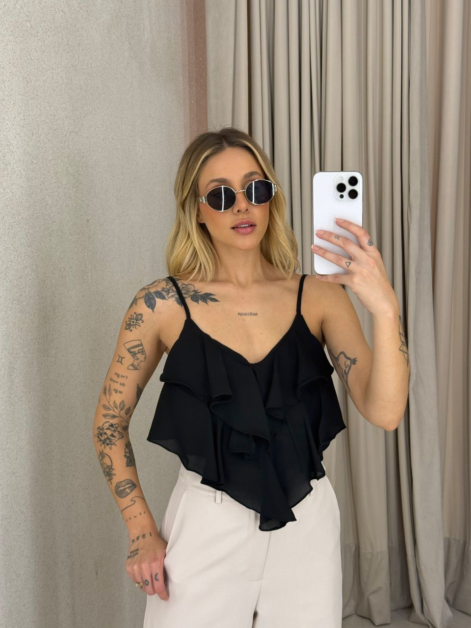 BLUSA MAYA ALÇA PRETA