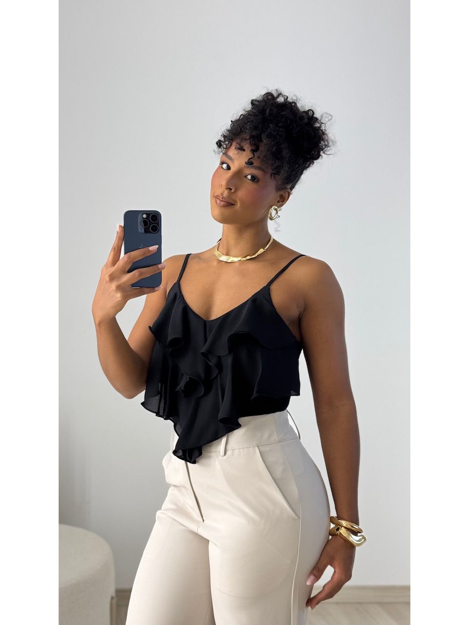 BLUSA MAYA ALÇA PRETA