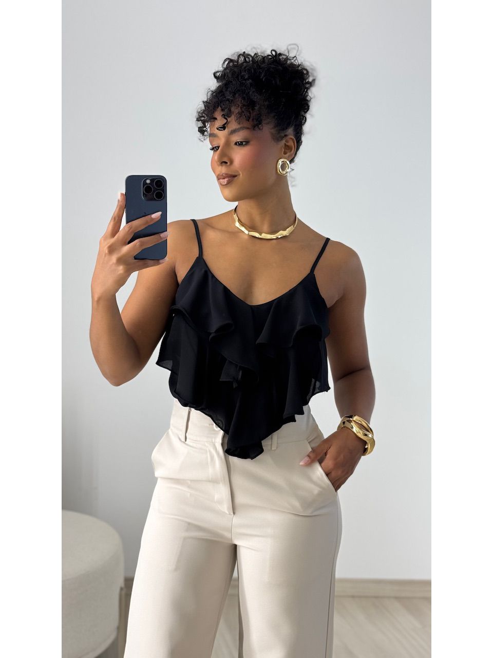 BLUSA MAYA ALÇA PRETA