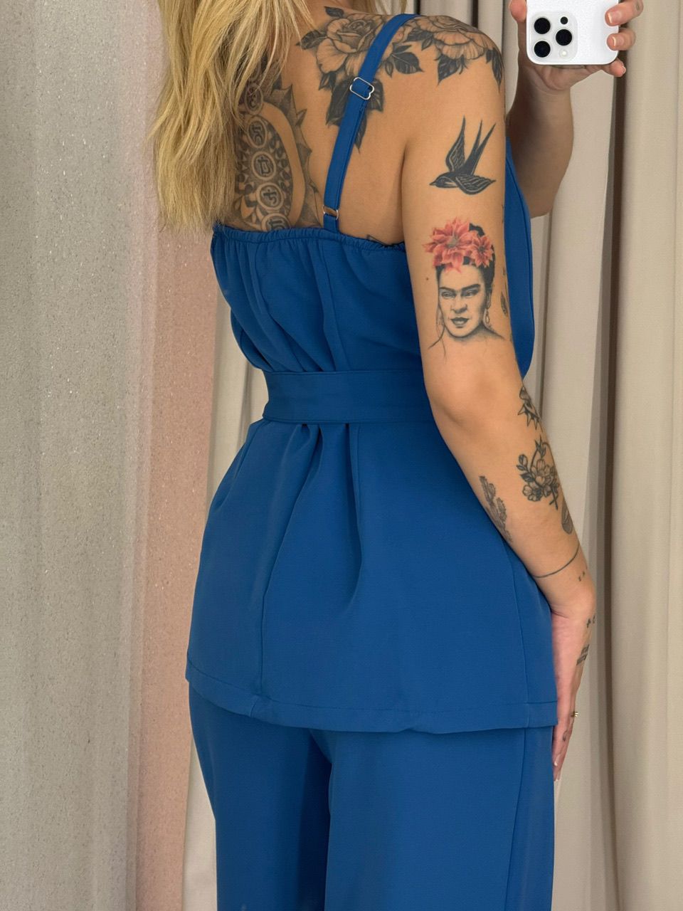 CONJUNTO ALESSIA BLUSA CALÇA AZUL