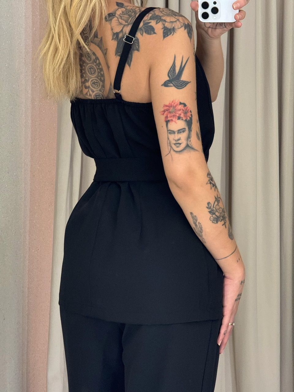 CONJUNTO ALESSIA BLUSA CALÇA PRETO