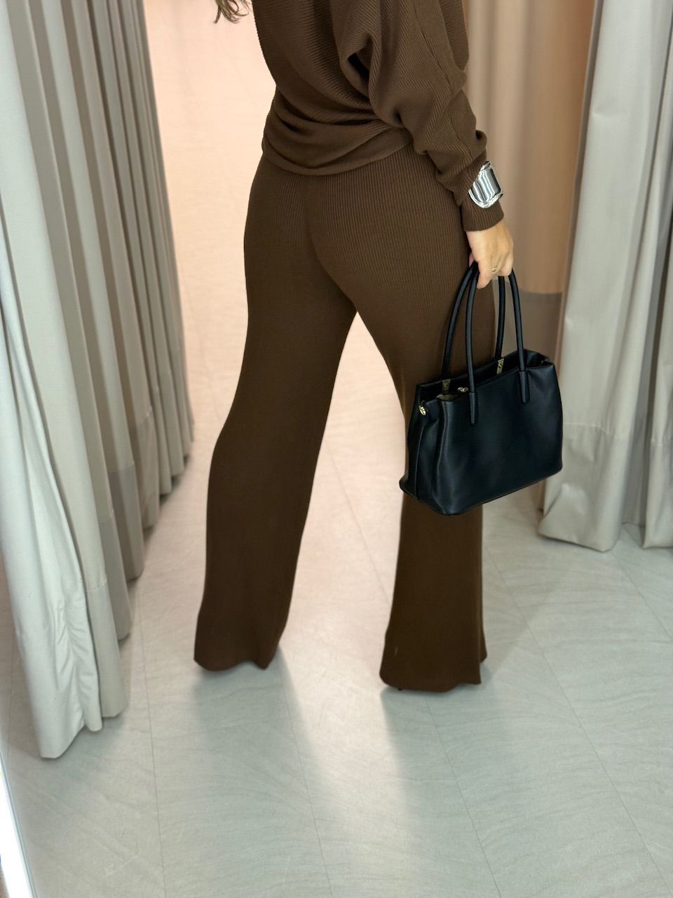 CONJUNTO LISA TRICOT MARROM