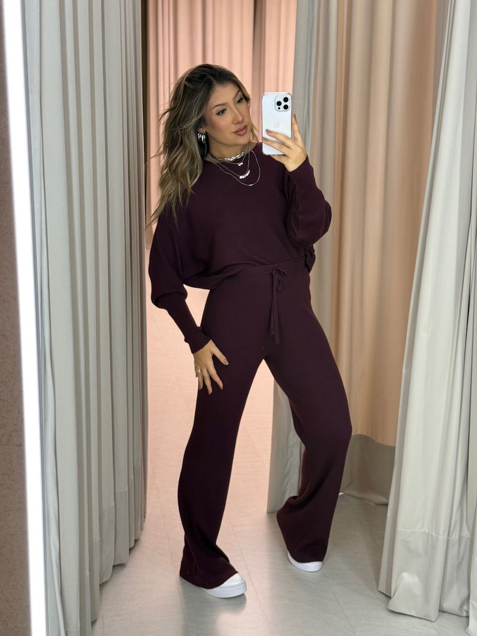 CONJUNTO LISA TRICOT UVA - 0063760015 - CAROLLA FERRARO