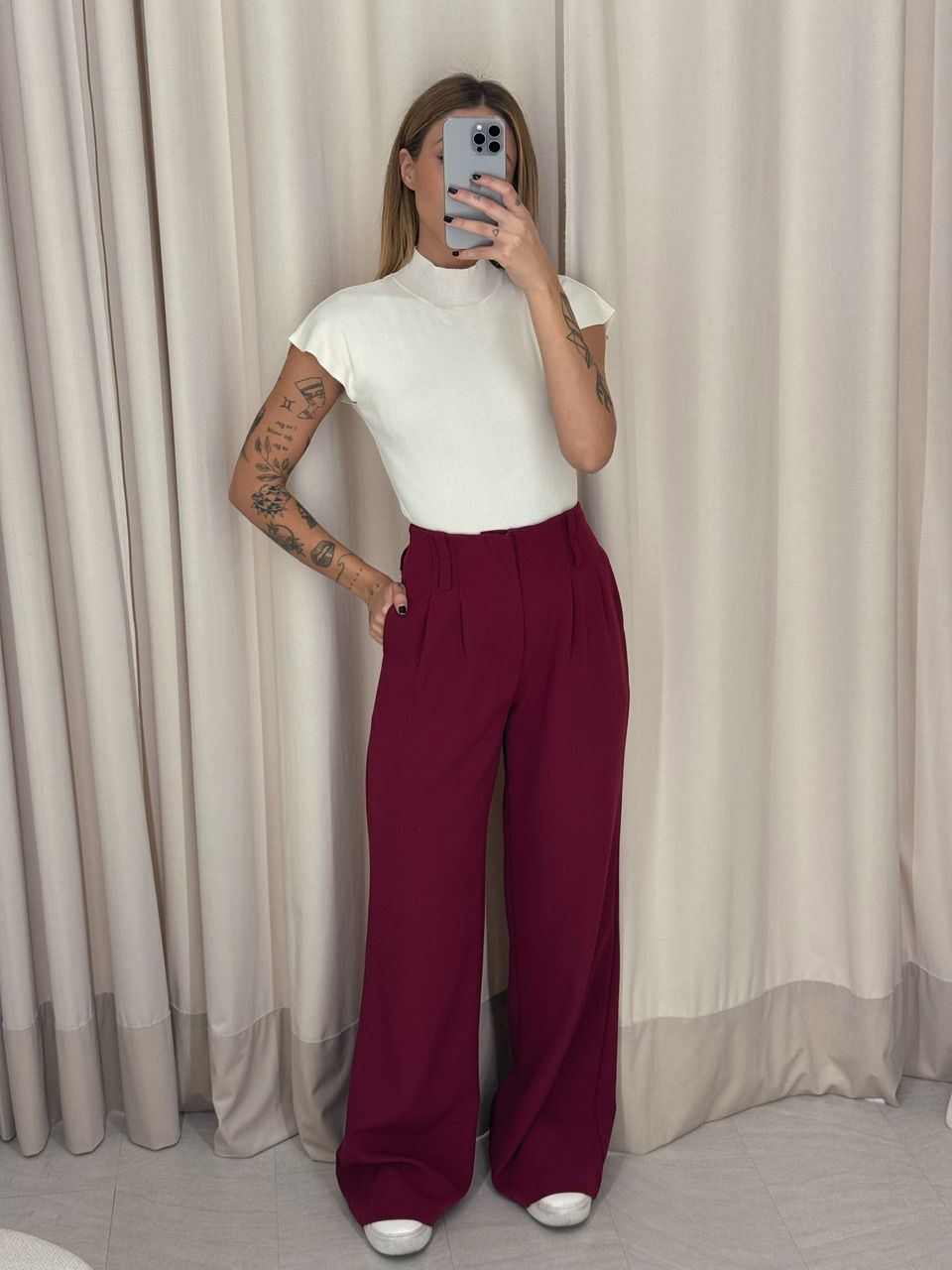 CALÇA CAROL PANTALONA CHERRY RED