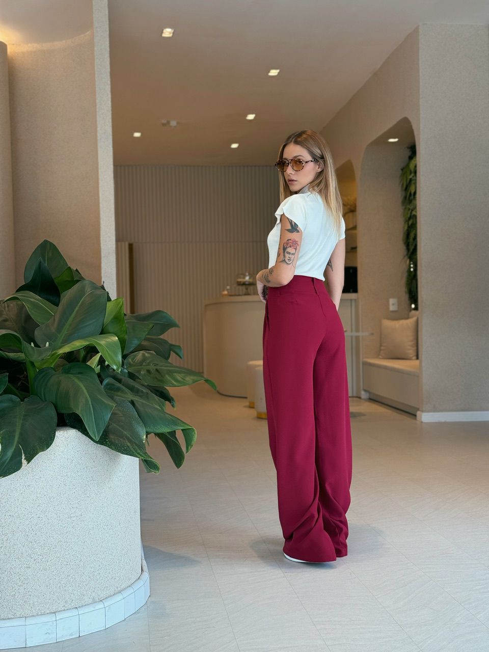 CALÇA CAROL PANTALONA CHERRY RED