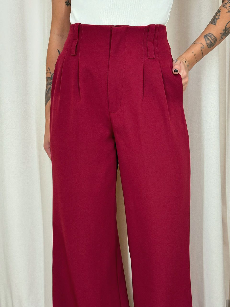 CALÇA CAROL PANTALONA CHERRY RED
