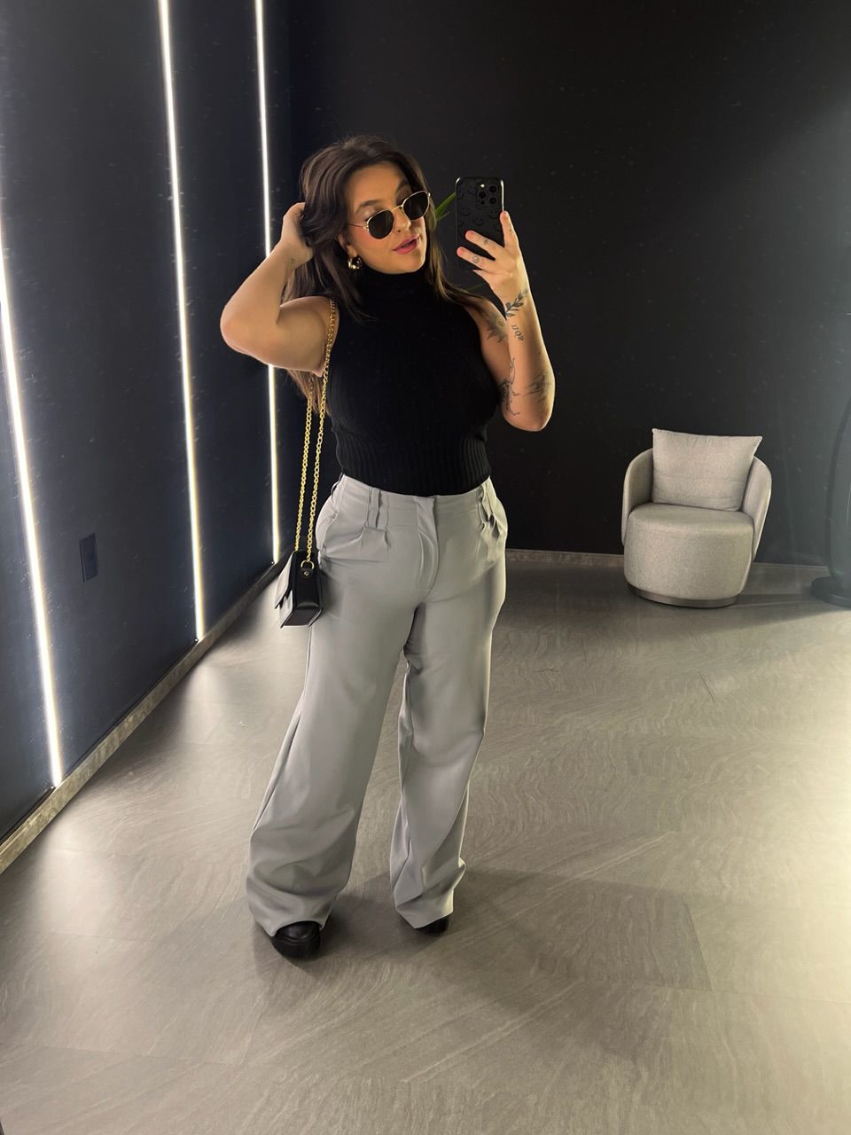 CALÇA CAROL PANTALONA CINZA