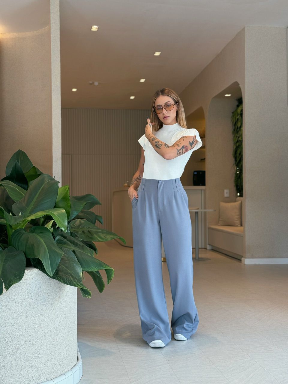 CALÇA CAROL PANTALONA CINZA