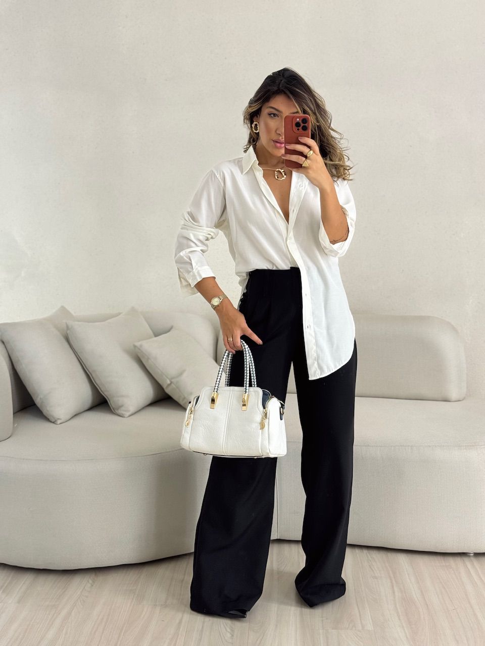 CALÇA CAROL PANTALONA PRETA - 0052610033 - CAROLLA FERRARO