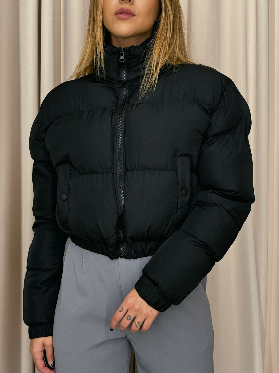 PUFFER BRUNA LISA PRETA
