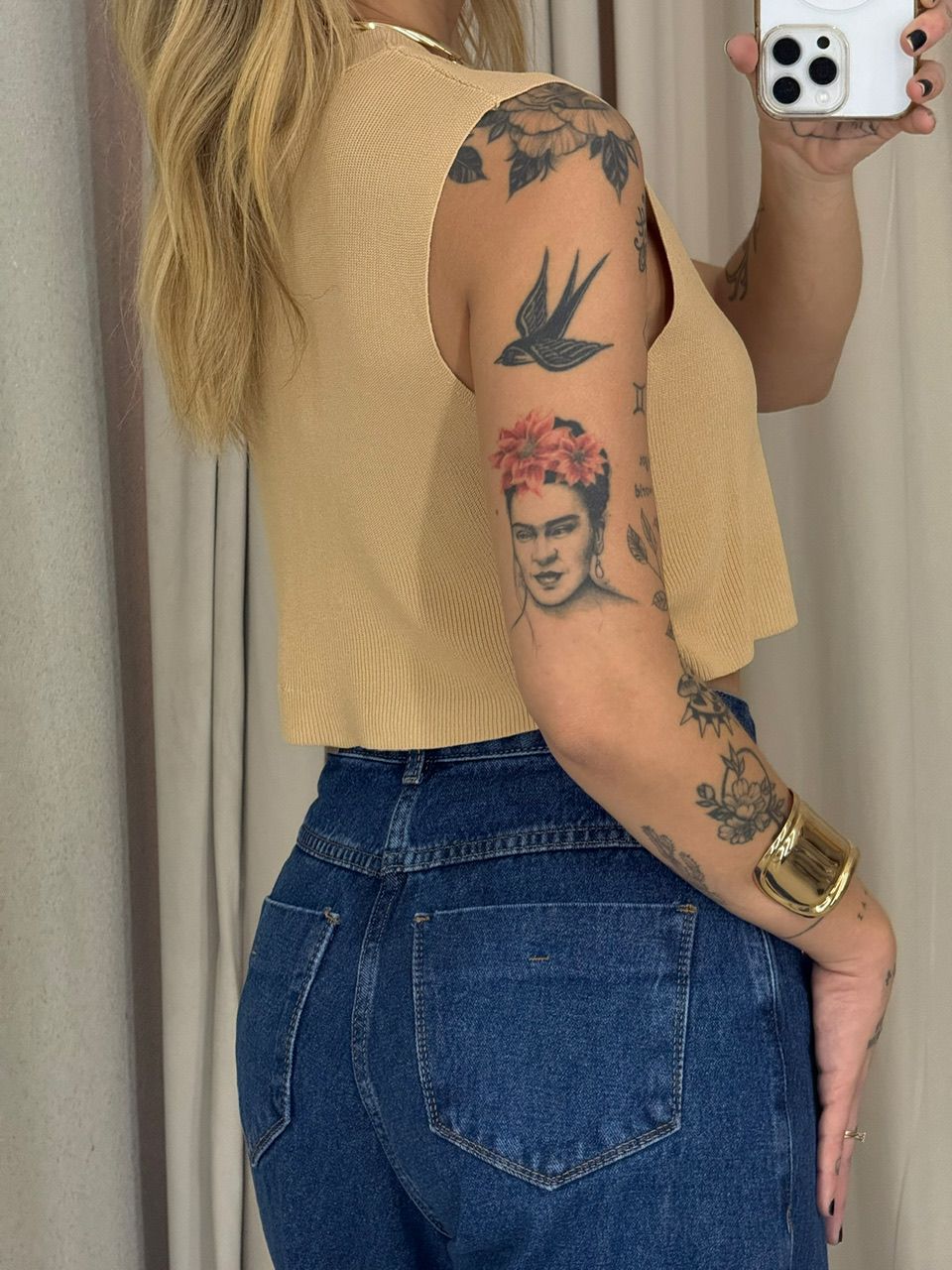 BLUSA GABI CAVADA NUDE
