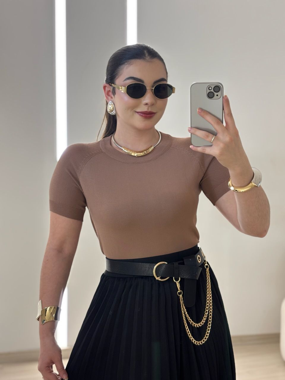 BLUSA YANE TRICOT CAPUCCINO 
