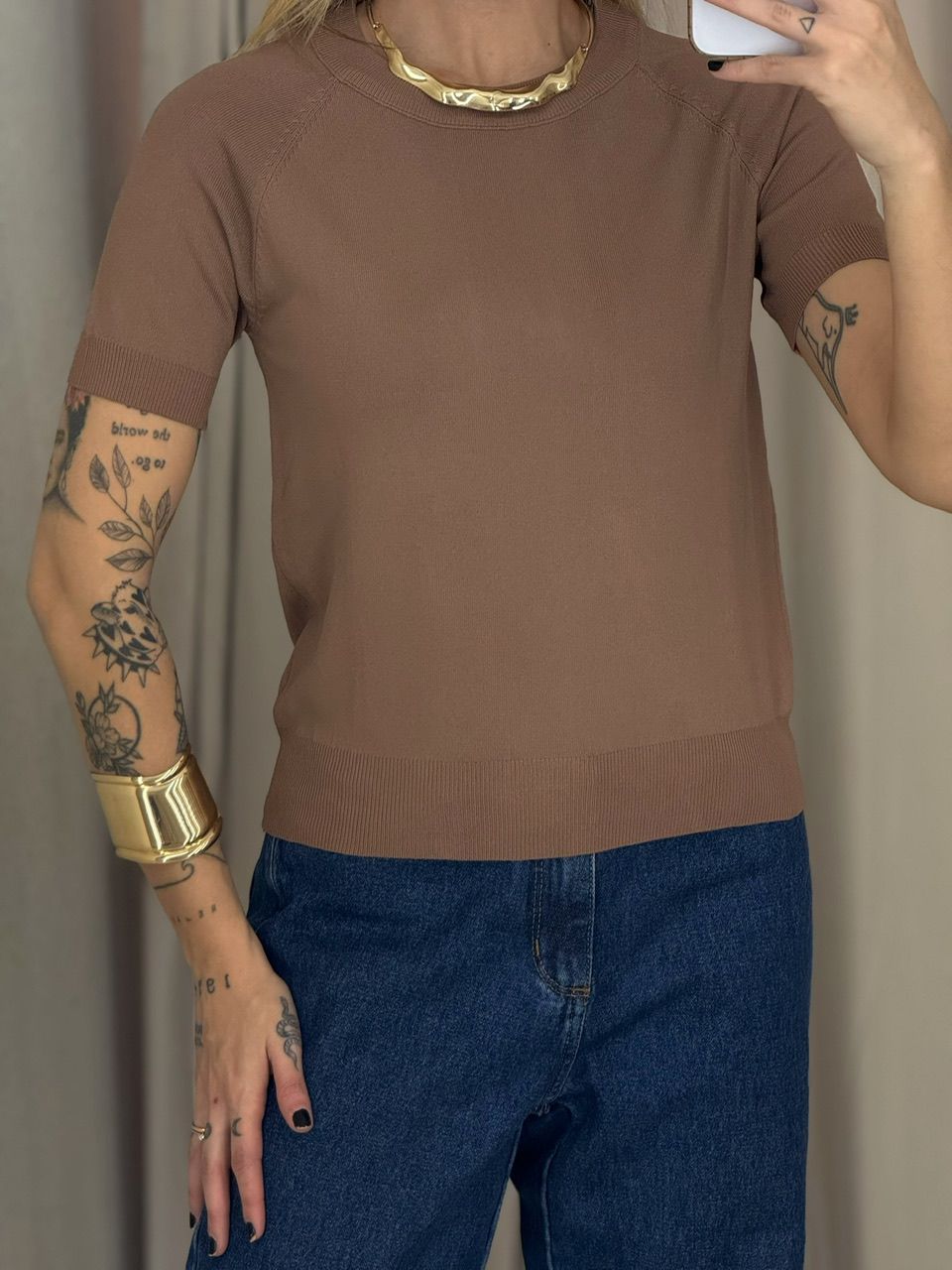 BLUSA YANE TRICOT CAPUCCINO 