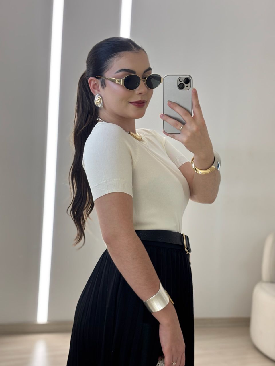 BLUSA YANE TRICOT MARFIM