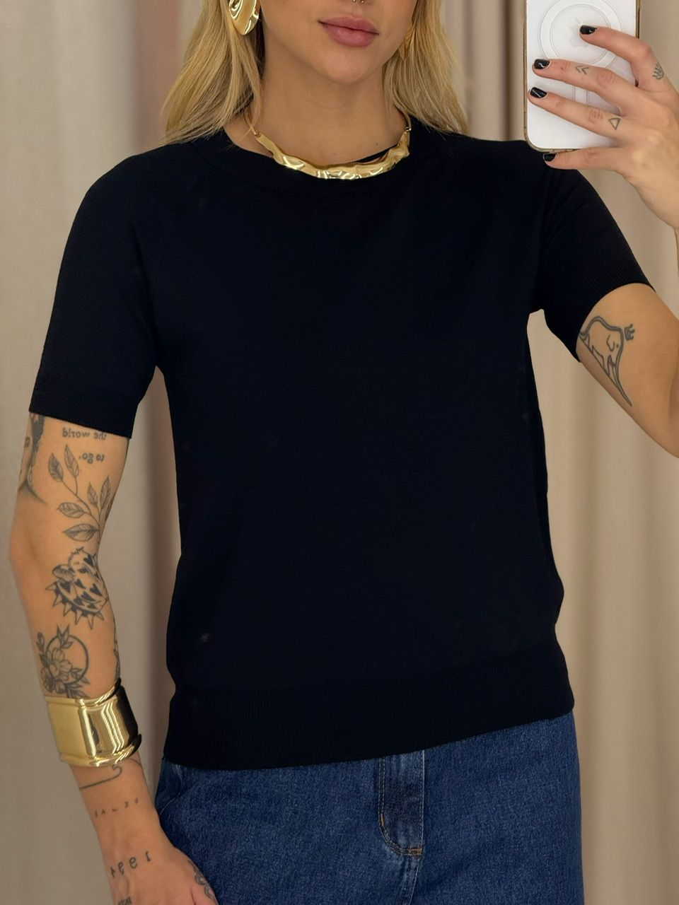 BLUSA YANE TRICOT PRETA