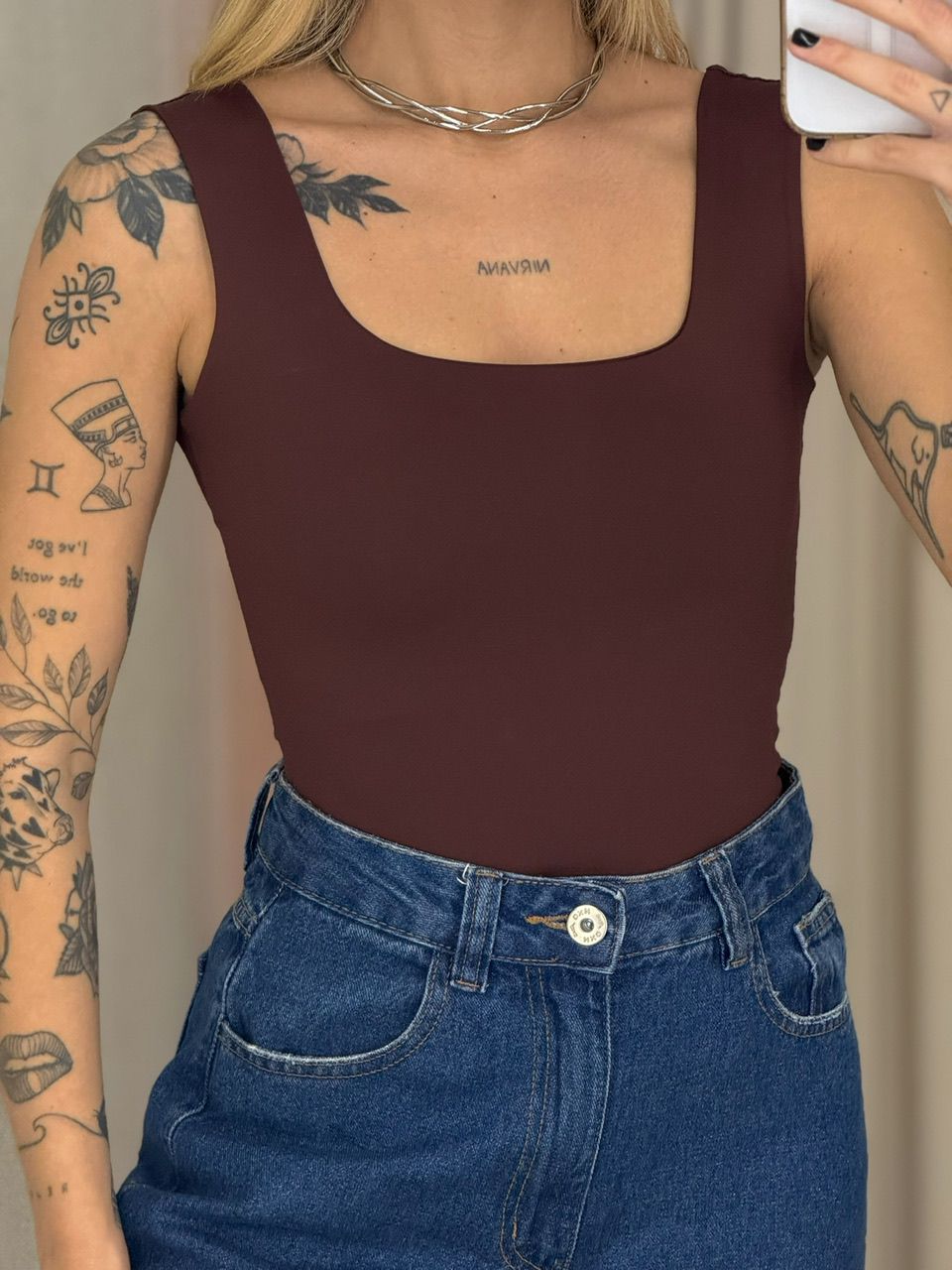BLUSA LARISSA CF CAVADA Marrom - 0063420054 - CAROLLA FERRARO