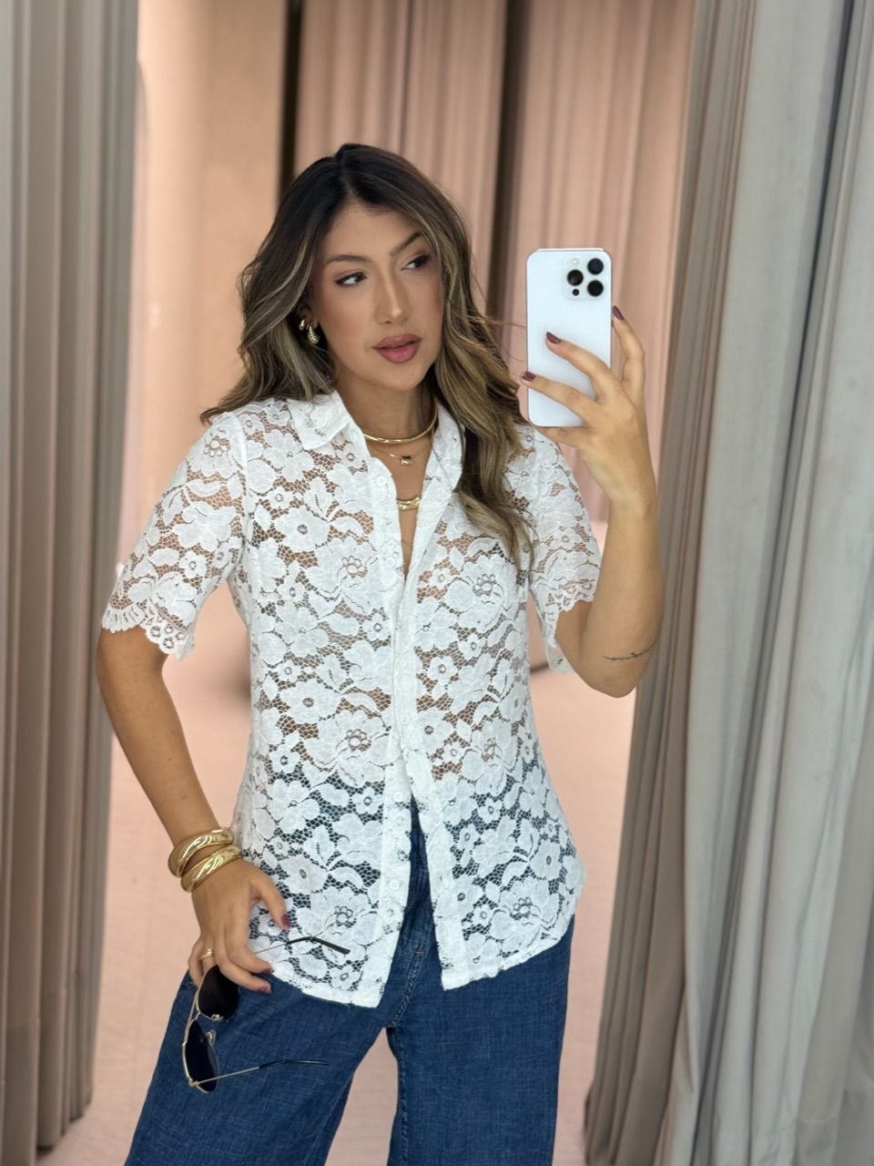 CAMISA ANA MARIA RENDA OFF - 0065150048 - CAROLLA FERRARO