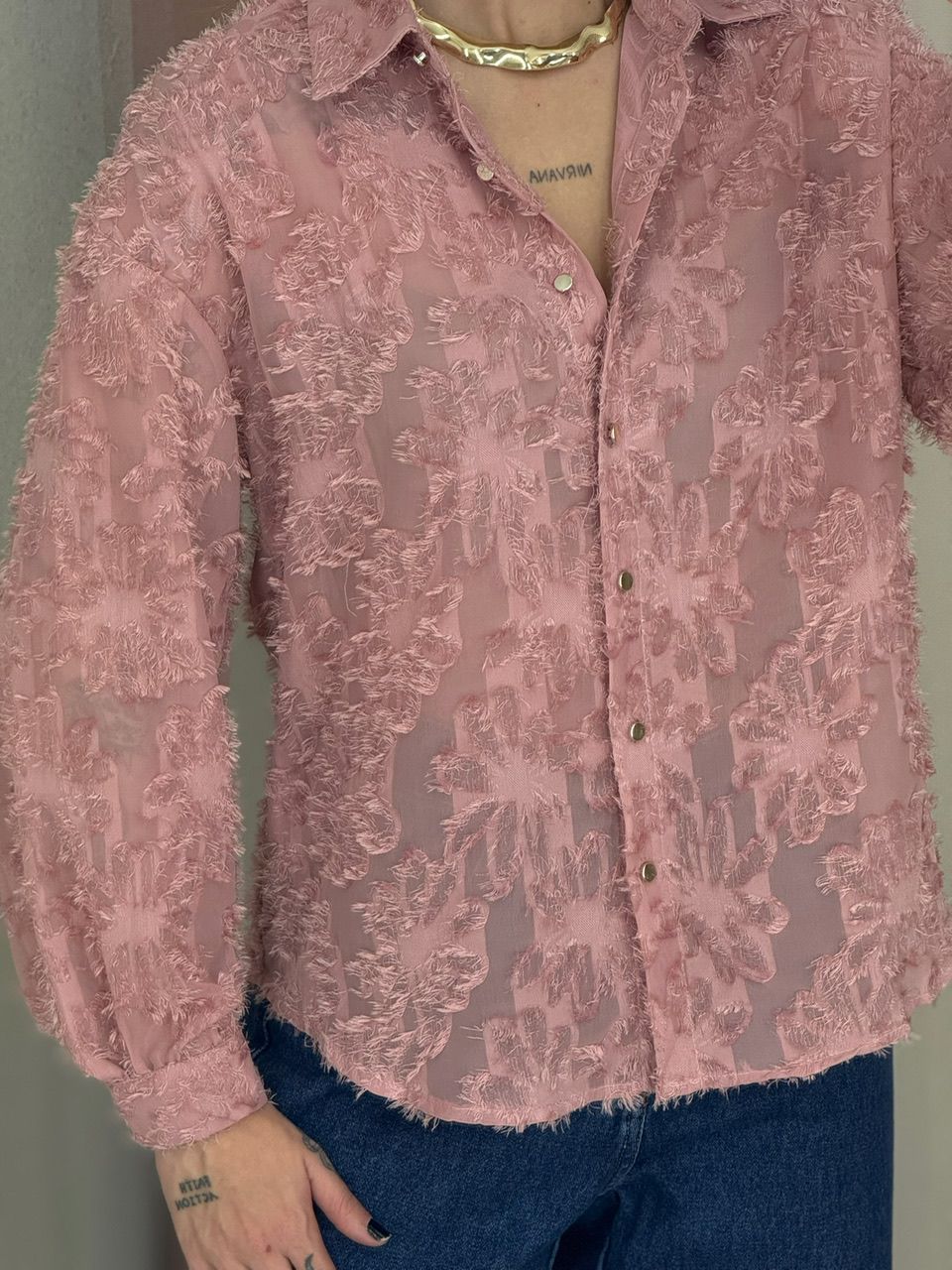 CAMISA TAMARA JACQUARD ROSE