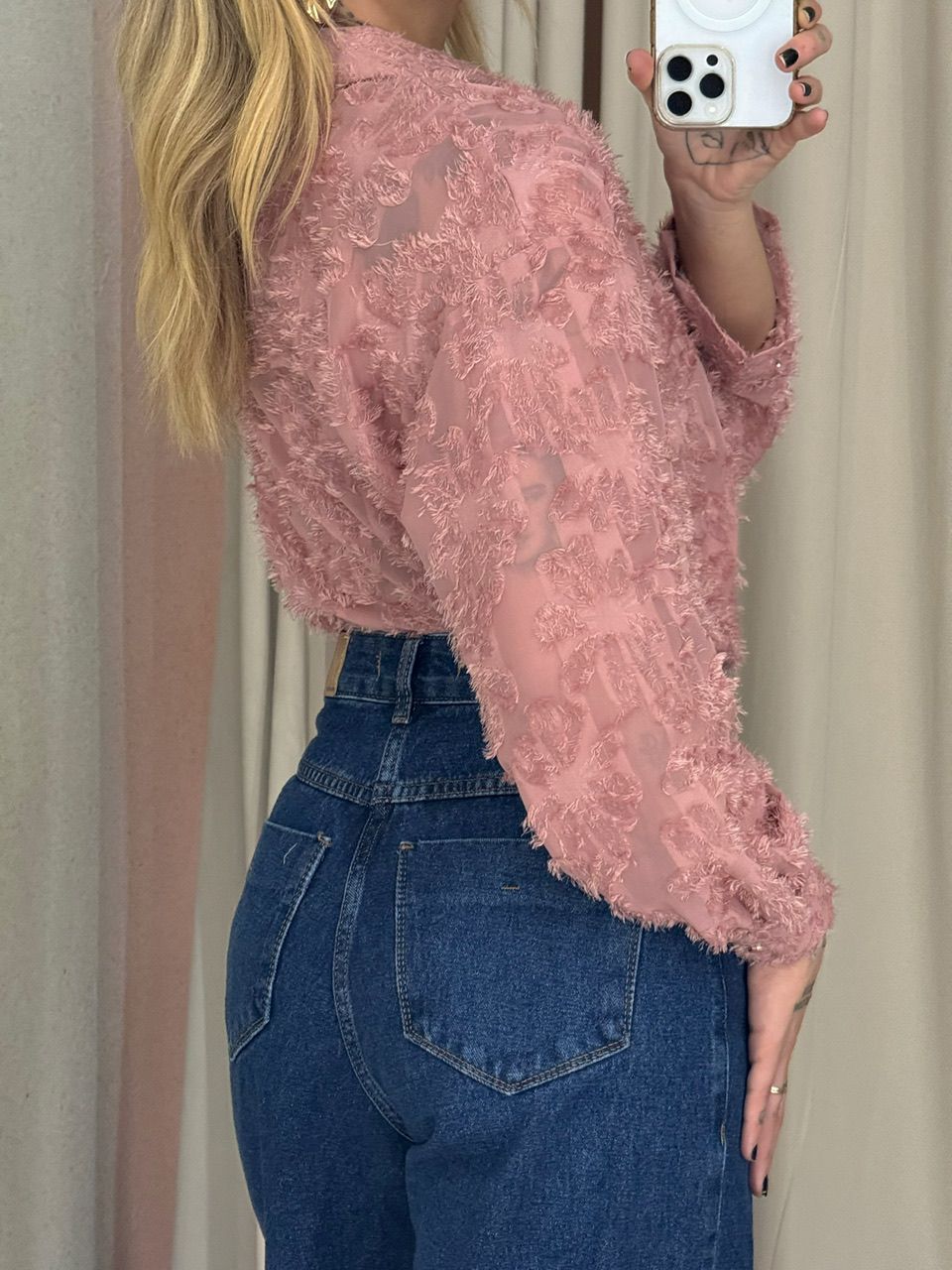 CAMISA TAMARA JACQUARD ROSE