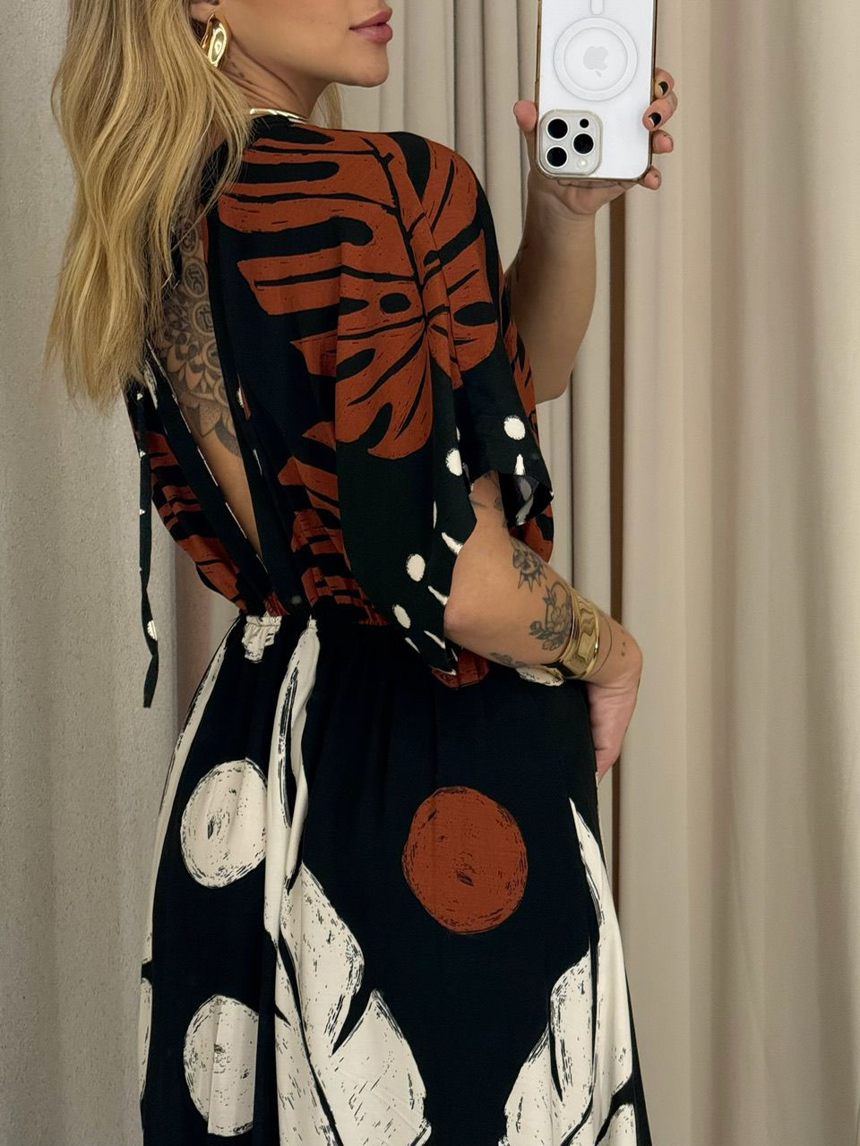 VESTIDO TAUANY ESTAMPADO VERDE