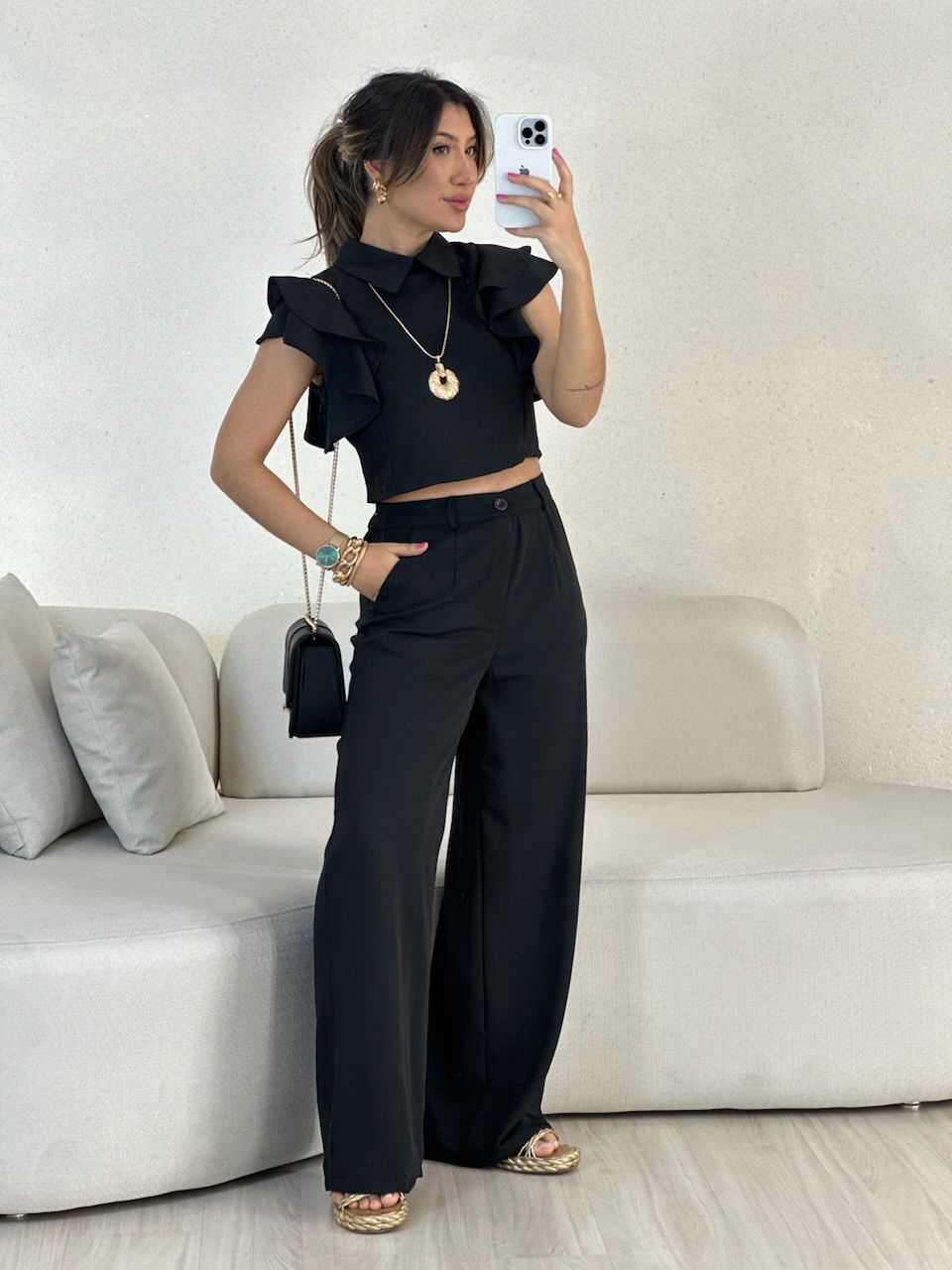 CONJUNTO DÉBORA CALÇA PRETO