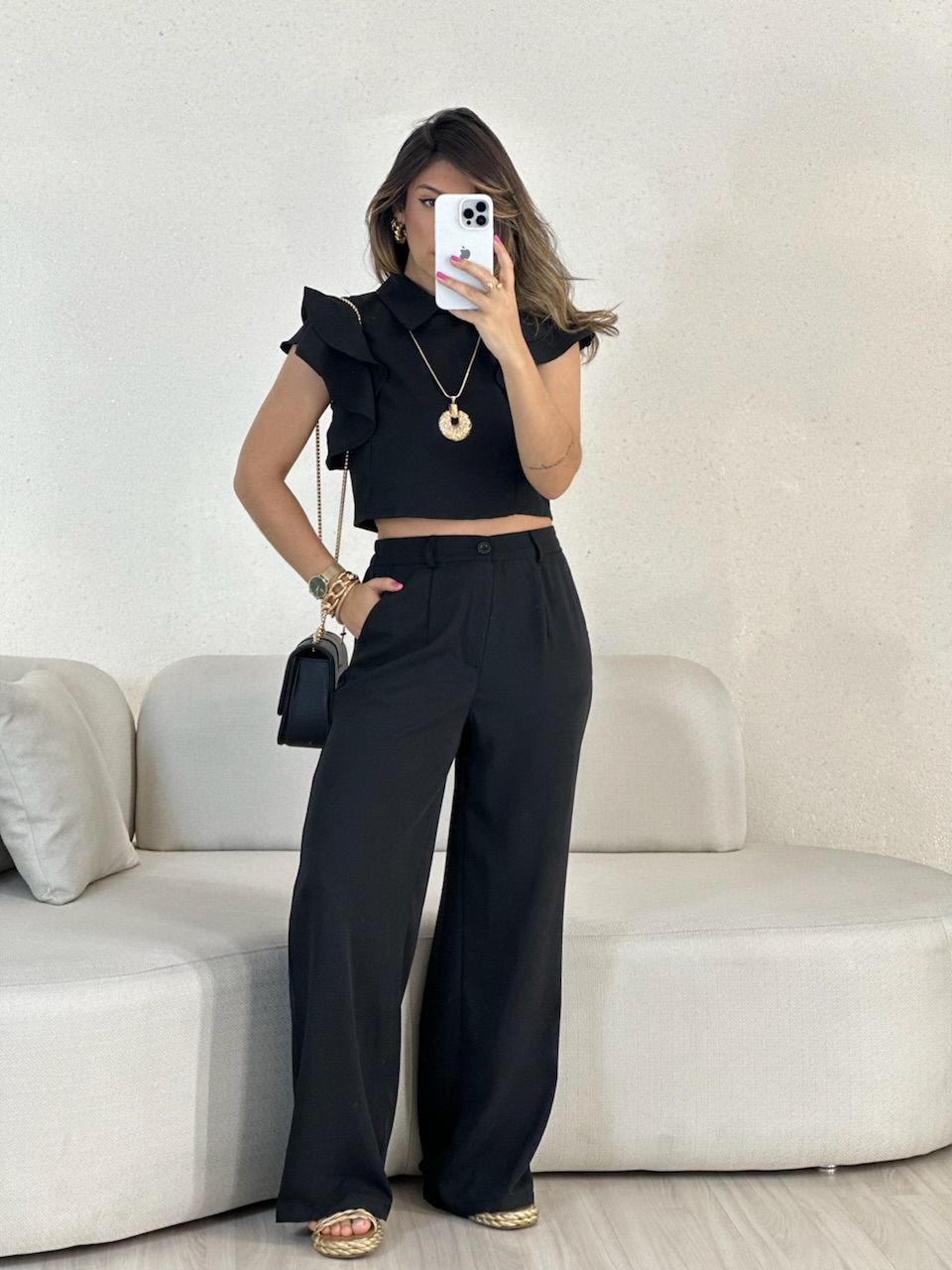 CONJUNTO DÉBORA CALÇA PRETO