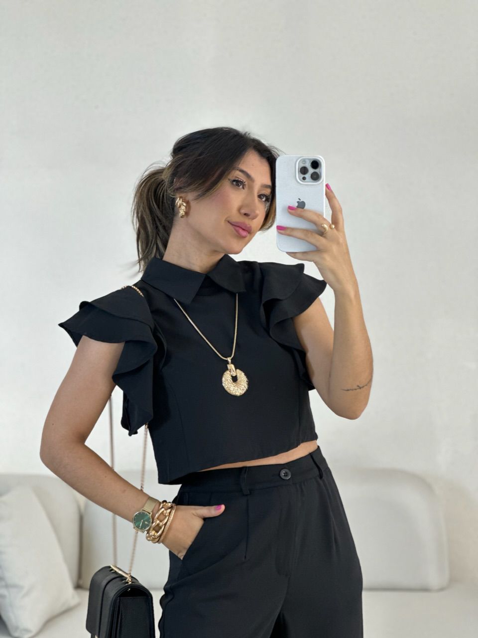 CONJUNTO DÉBORA CALÇA PRETO