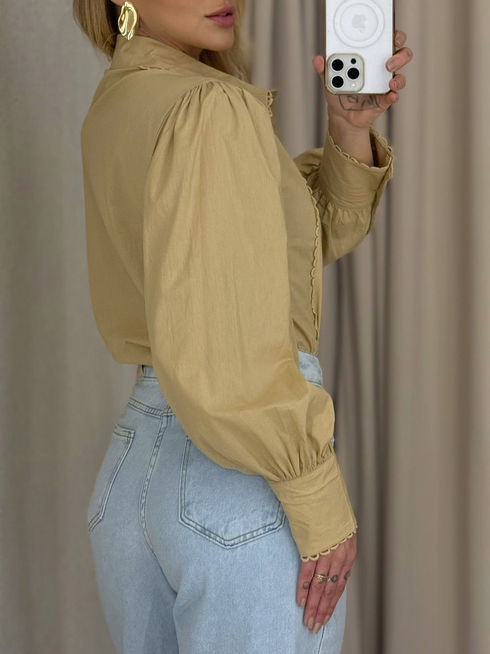 CAMISA GABI GUIPIR NUDE