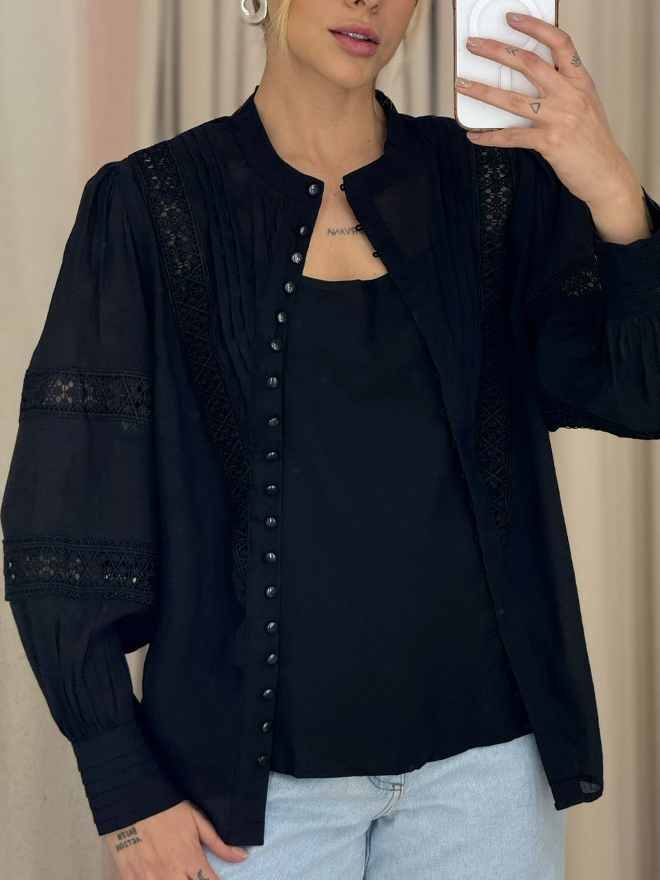 CAMISA LAURA LAISE PRETO