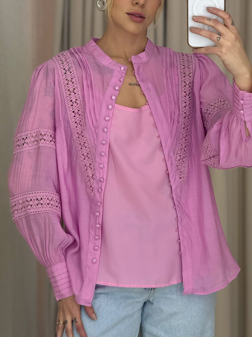 CAMISA LAURA LAISE ROSA