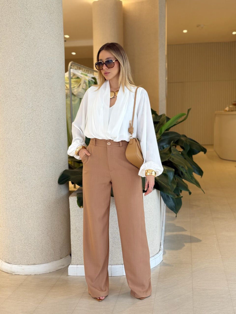 CALÇA ANA JULIA PANTALONA NUDE