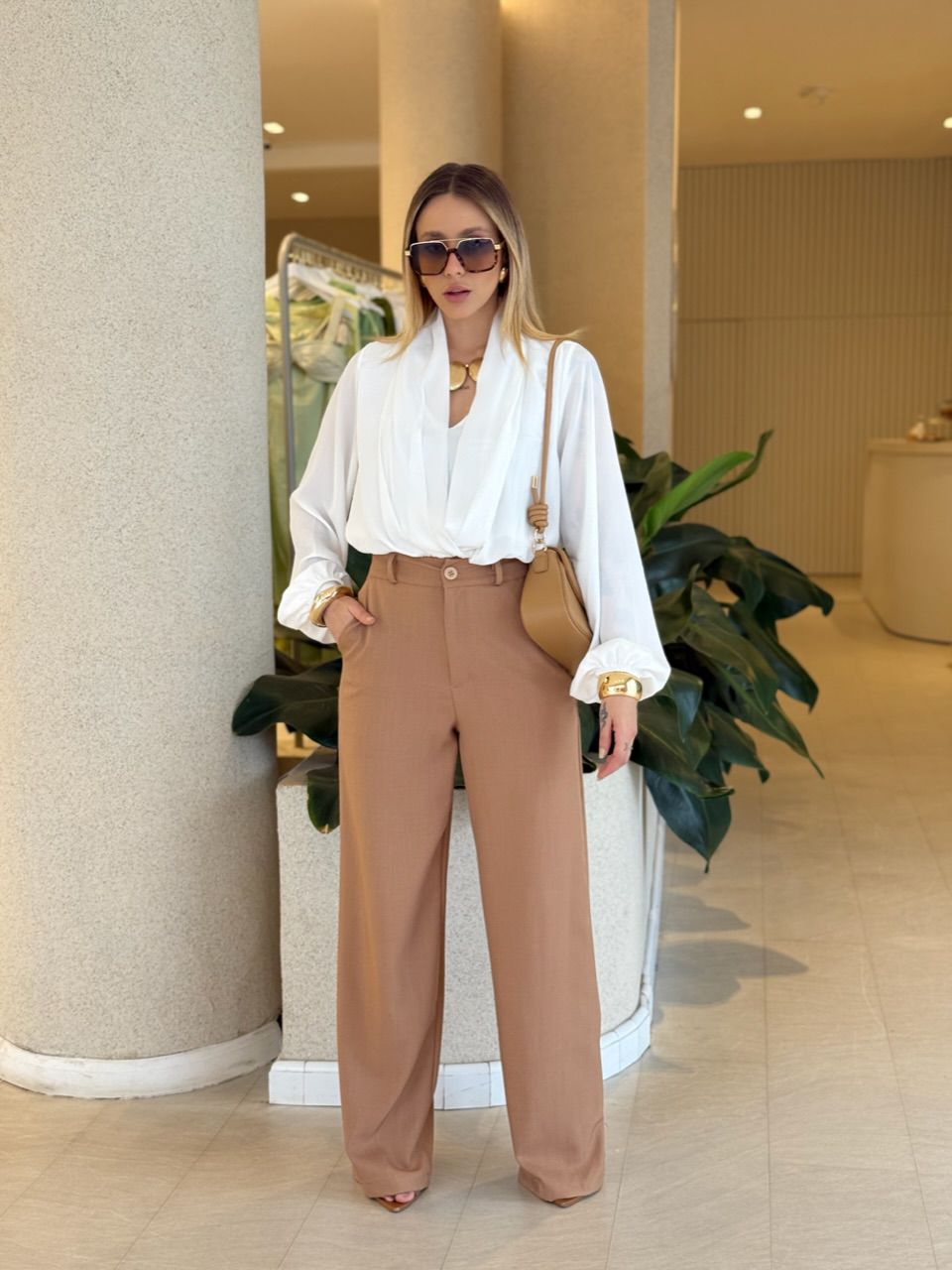 CALÇA ANA JULIA PANTALONA NUDE