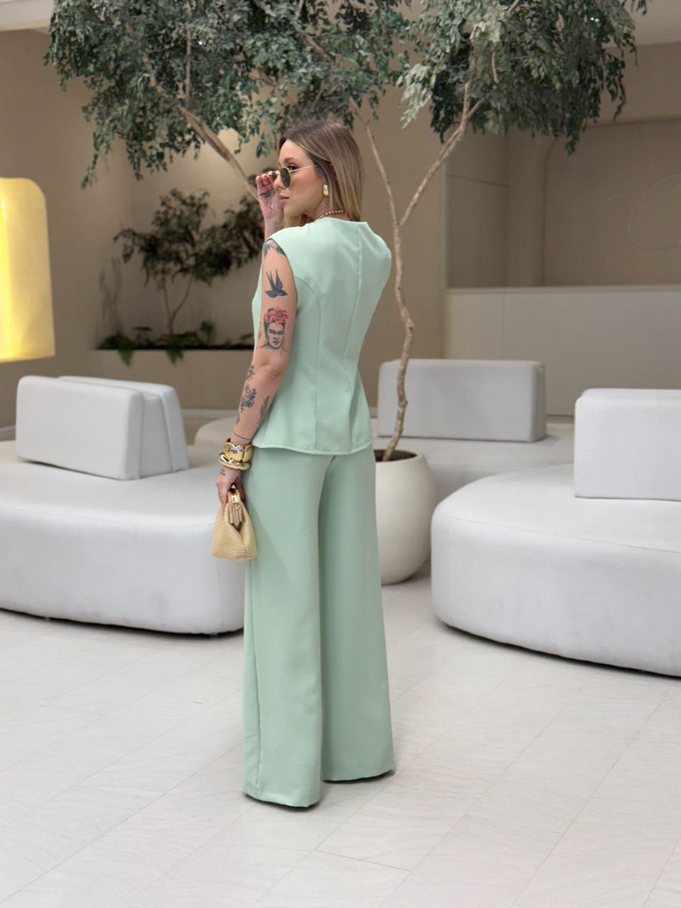 CONJUNTO MARCELLI CALÇA VERDE