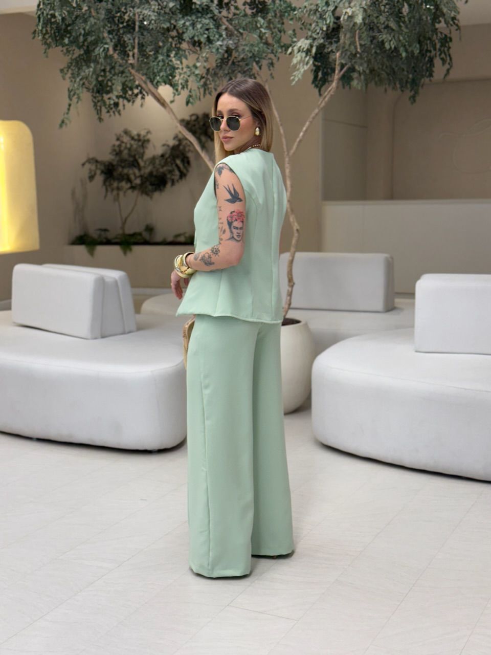 CONJUNTO MARCELLI CALÇA VERDE