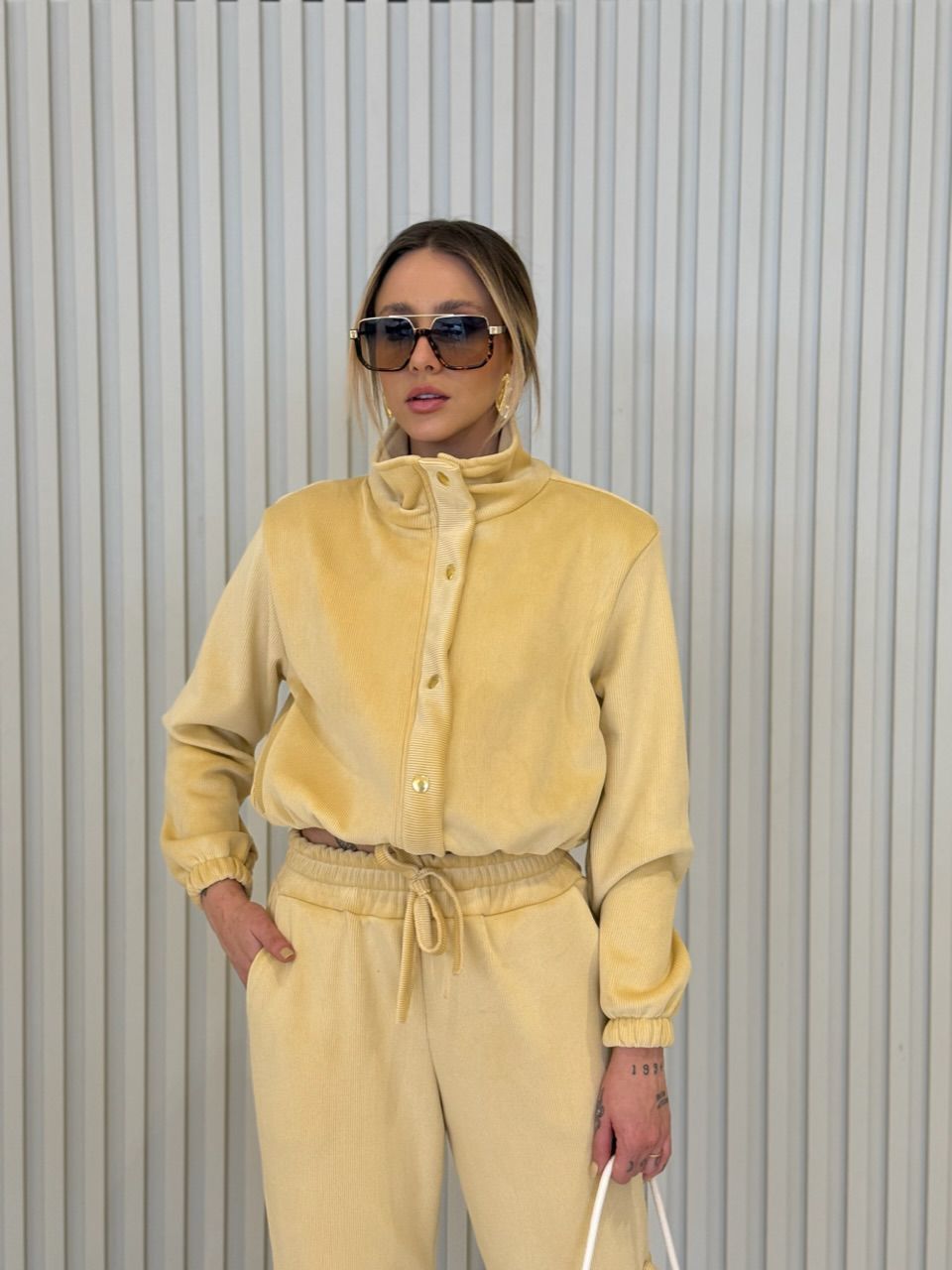 CONJUNTO ELOISA COTELÊ YELLOW BUTTER