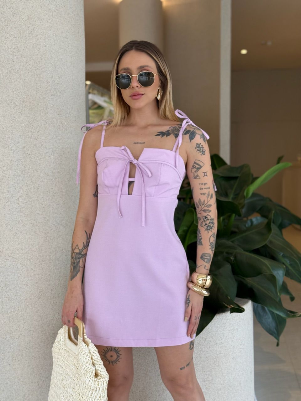 VESTIDO LUMA ALÇA LILAS