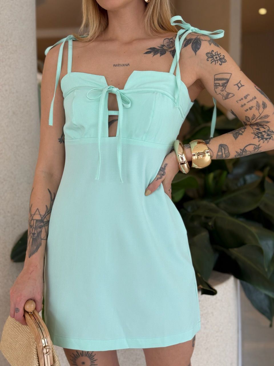 VESTIDO LUMA ALÇA BABY GREEN