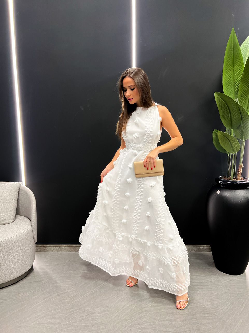VESTIDO JULIE TULE OFF - 0044880048 - CAROLLA FERRARO