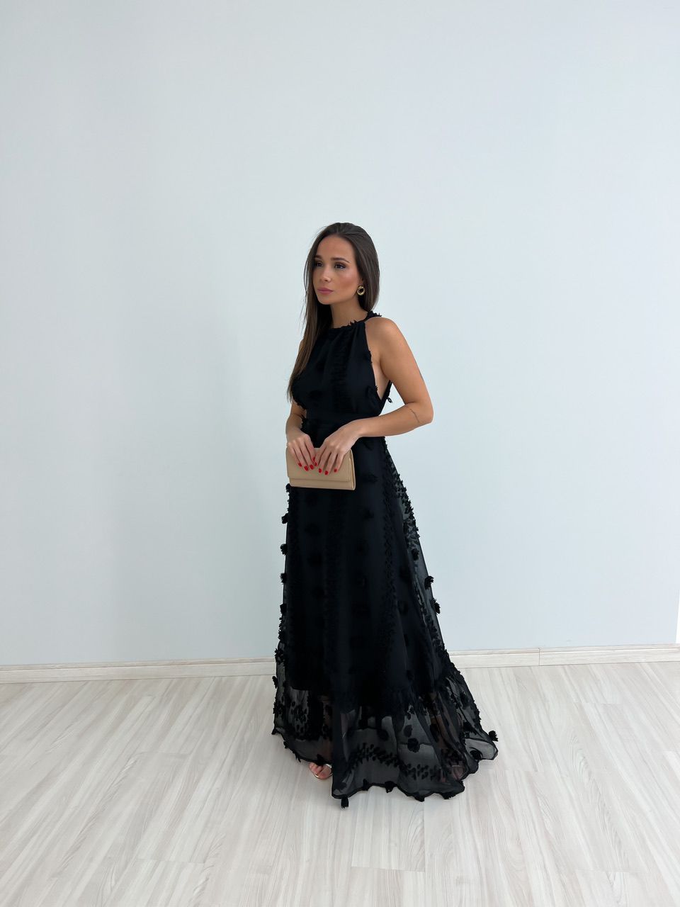 VESTIDO JULIE TULE PRETO