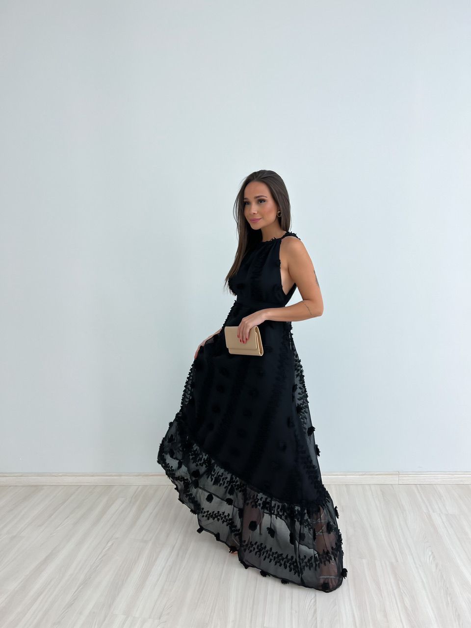VESTIDO JULIE TULE PRETO