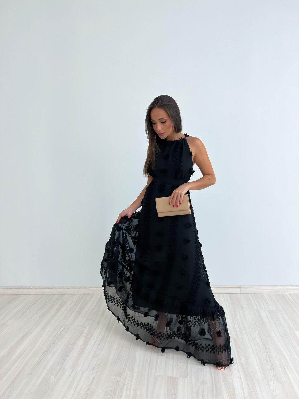 VESTIDO JULIE TULE PRETO