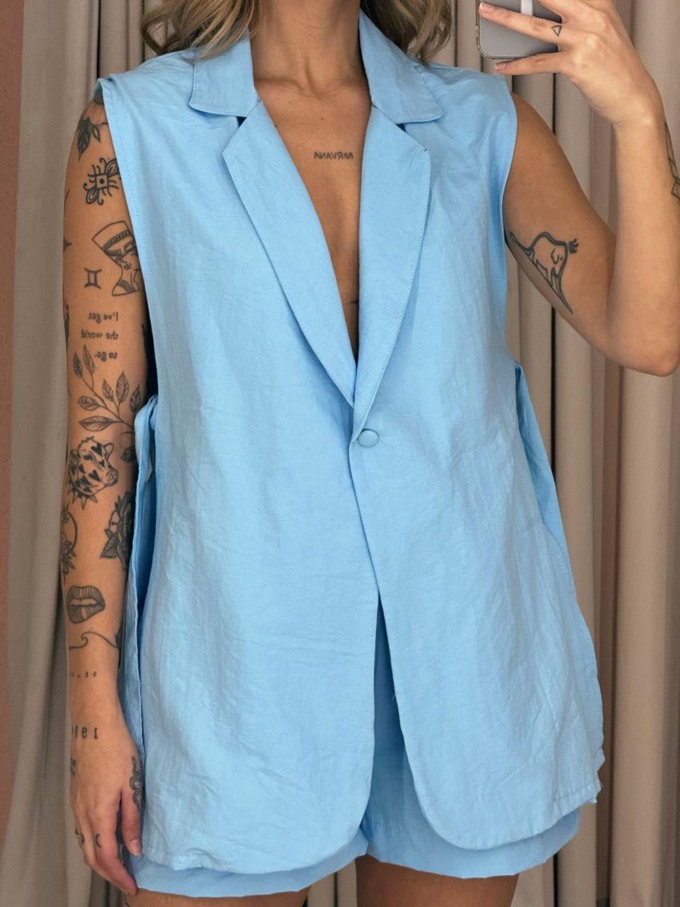 CONJUNTO DULCE SHORT AZUL