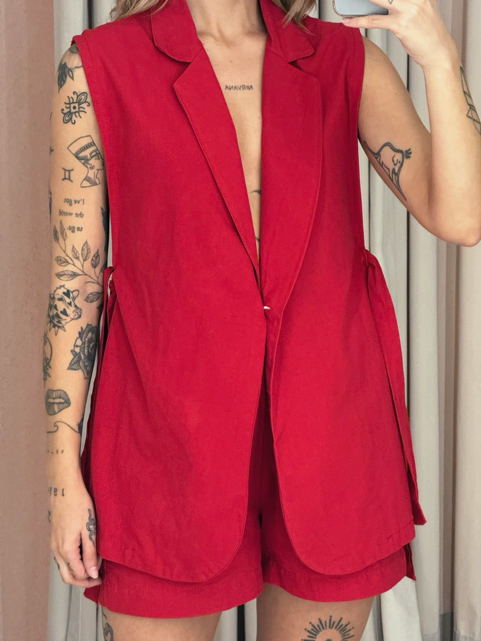 CONJUNTO DULCE SHORT VERMELHO