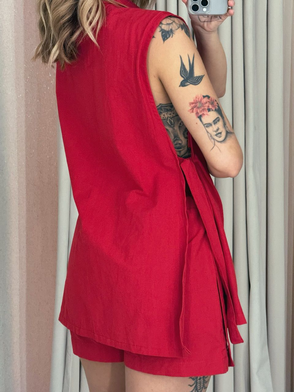 CONJUNTO DULCE SHORT VERMELHO