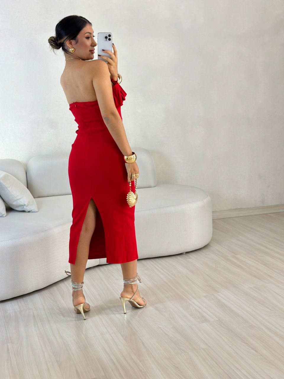 VESTIDO ELZA TOMARA QUE CAIA VERMELHO
